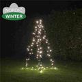 Metallinen joulukuusi, 120 cm, 130 LED -valoa NORDIC WINTER