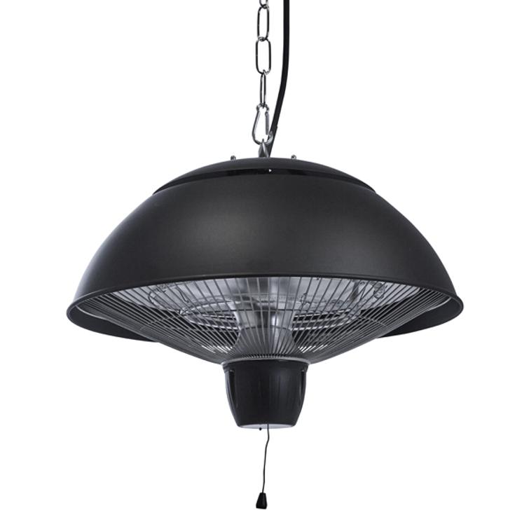 HORTUS Terrassvärmare, hängande 600/1500 W, HA, Ø42 cm, svart.