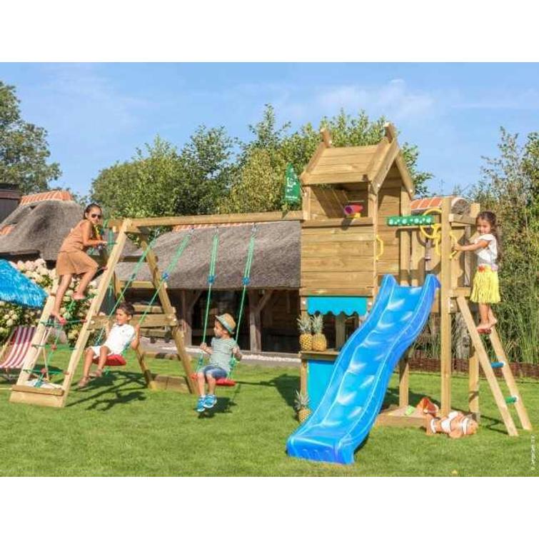 Jungle Gym Resort leikkitorni sek&auml; kiipeilyteline, climb module + liukum&auml;ki.