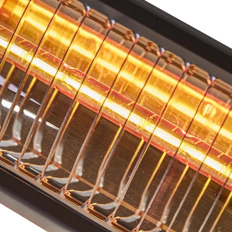 HORTUS Terassil&auml;mmitin sein&auml;malli 500/1000/1500 W, 51 cm, kaukos&auml;&auml;din, antrasiitti.