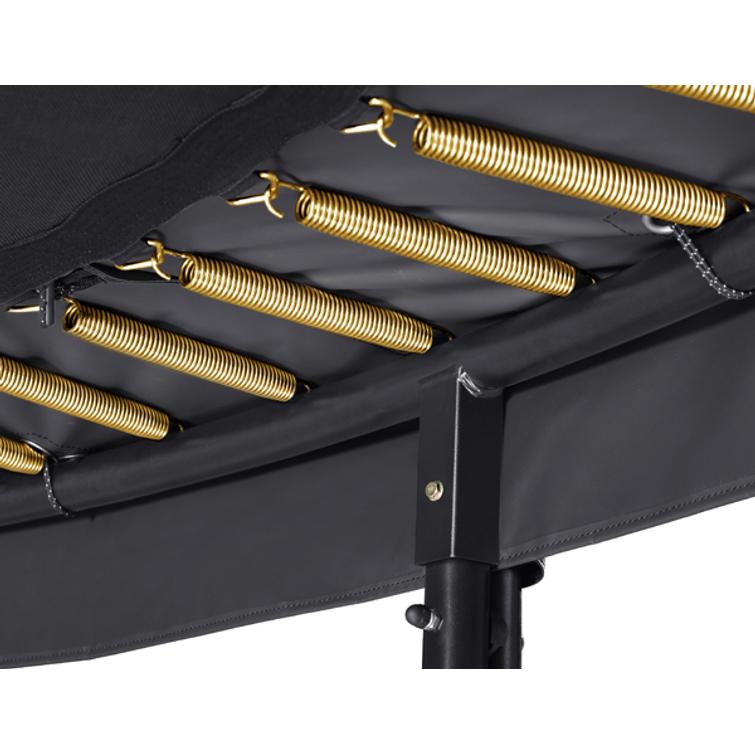 SALTA Trampoliini First Class &Oslash;366 cm, musta sis. turvaverkon portaat.