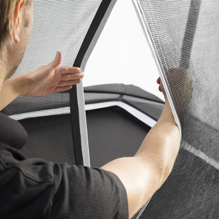 Salta Trampoliini Royal Baseground 396x244 cm, musta, sis. turvaverkon.