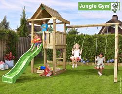 Jungle Gym House leikkitornikokonaisuus ja Swing Module X'tra sekä liukumäki