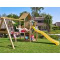 Leikkitornikokonaisuus Jungle Gym Cubby ja Swing Module X'tra sek&auml; liukum&auml;ki