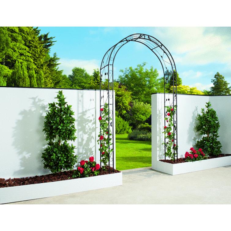 Ruusukaari / Kaariportti,  metallinen, musta Hortus.