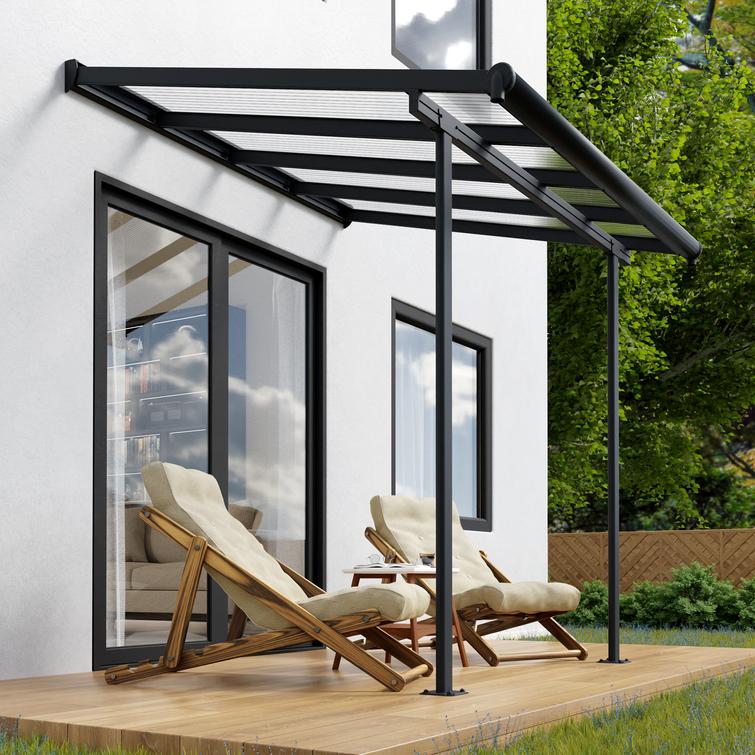 Terassikatos Sierra 2.3x2.3 m (5 M2), antrasiitin harmaa Palram - Canopia