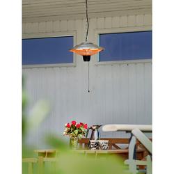 HORTUS Terassil&auml;mmitin ripustettava 1500 W, HA, &Oslash;42 cm, hopea.