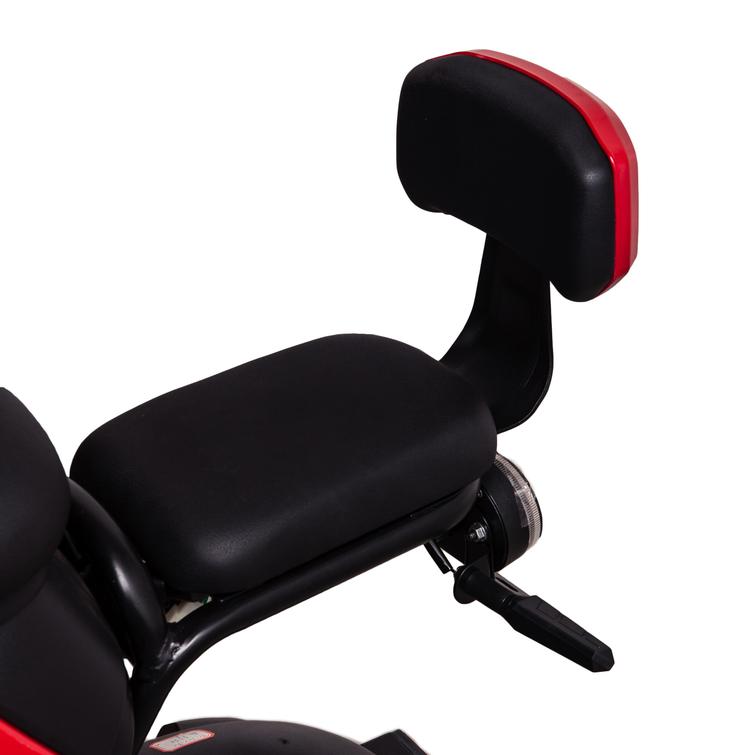 e-Move: Additional seat and backrest, footrest and brackets, Red