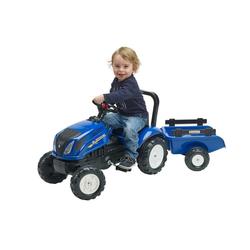 FALK lasten polkutraktori New Holland + peräkärry