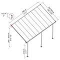 PALRAM Canopia FERIA terassikatos  3 x 5,5m ( 16m2 ), harmaa.