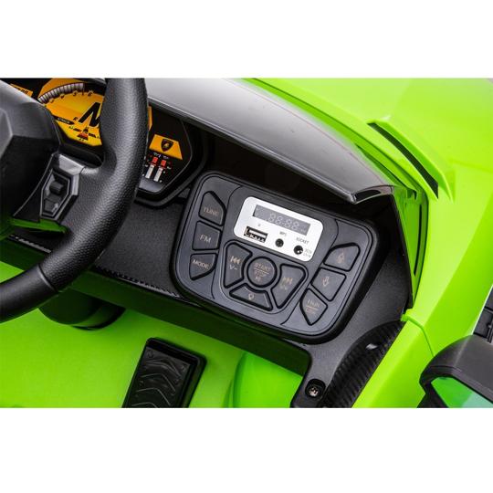 Sähköauto Lamborghini Aventador, 12V, limenvihreä, NORDIC PLAY Speed.