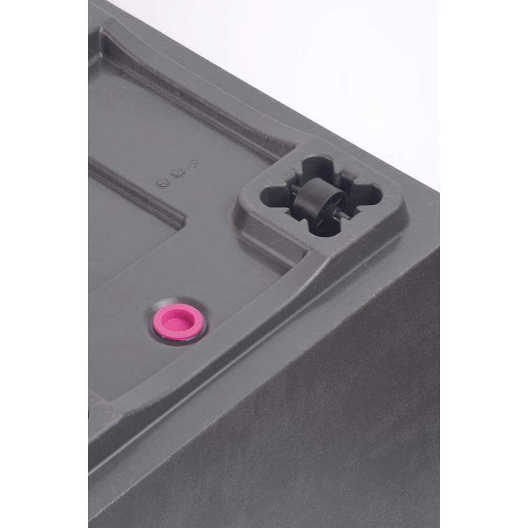 Millennium suorakaiteen muotoinen kukkalaatikko pyörillä - Antracite P98 x L37.5 x K62