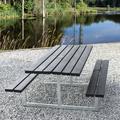 HORTUS Table/bench set, "FRIGG" black galvanized frame