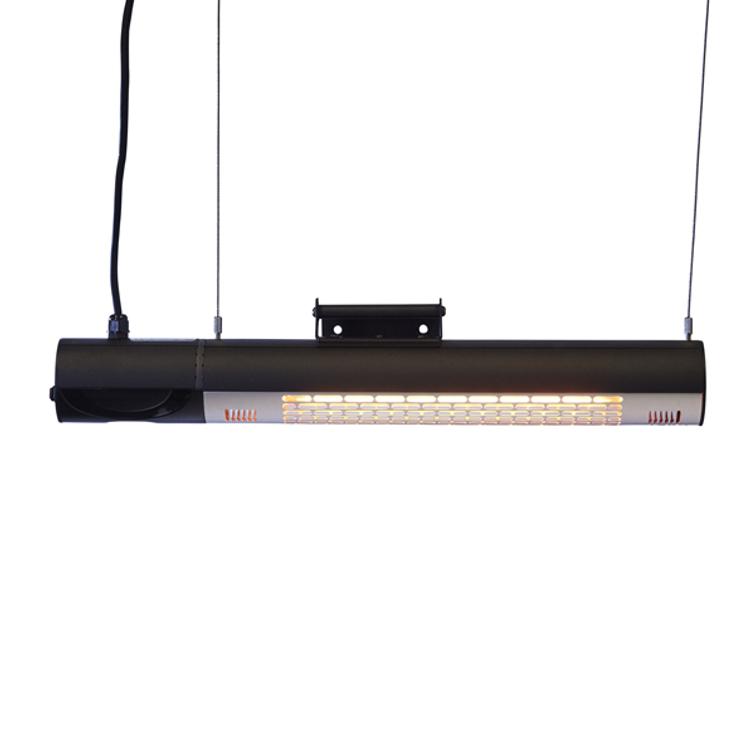 HORTUS Terassilämmitin seinämalli 1500 W, GT, musta, kaukosäätimellä, musta.