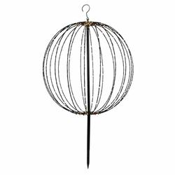 Metallipallo musta, LED valoilla, 320 ledi&auml;, &Oslash;50 cm, 230V NORDIC WINTER