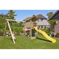 Play tower Jungle Gym Cottage 2.1 with Swing module and yellow slide
