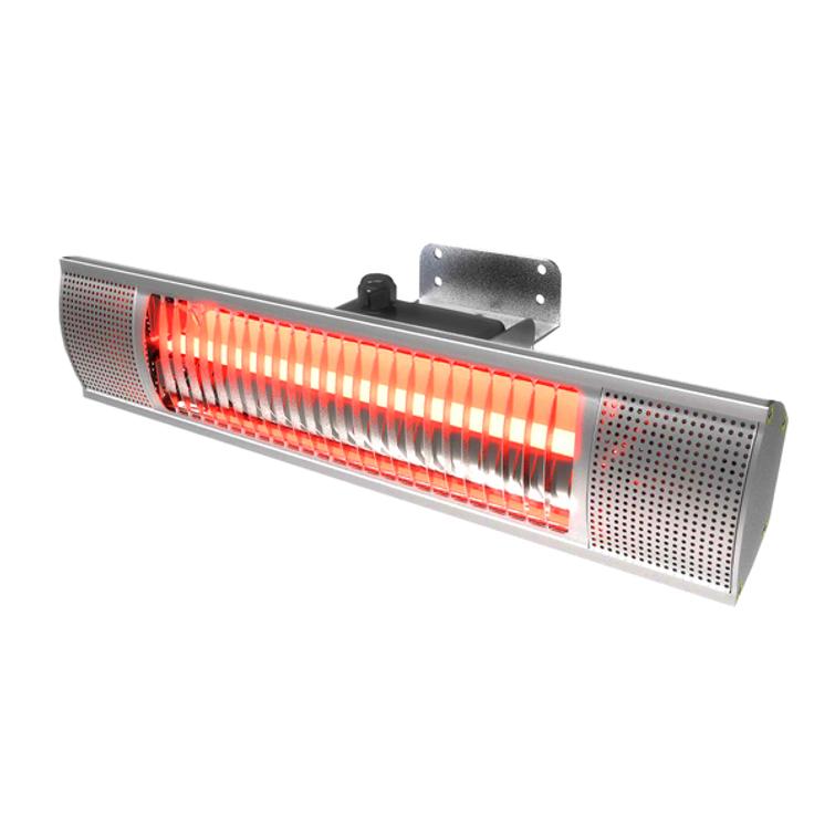 HORTUS Terassilämmitin seinämalli 1500 W, GT, 51 cm, hopea.