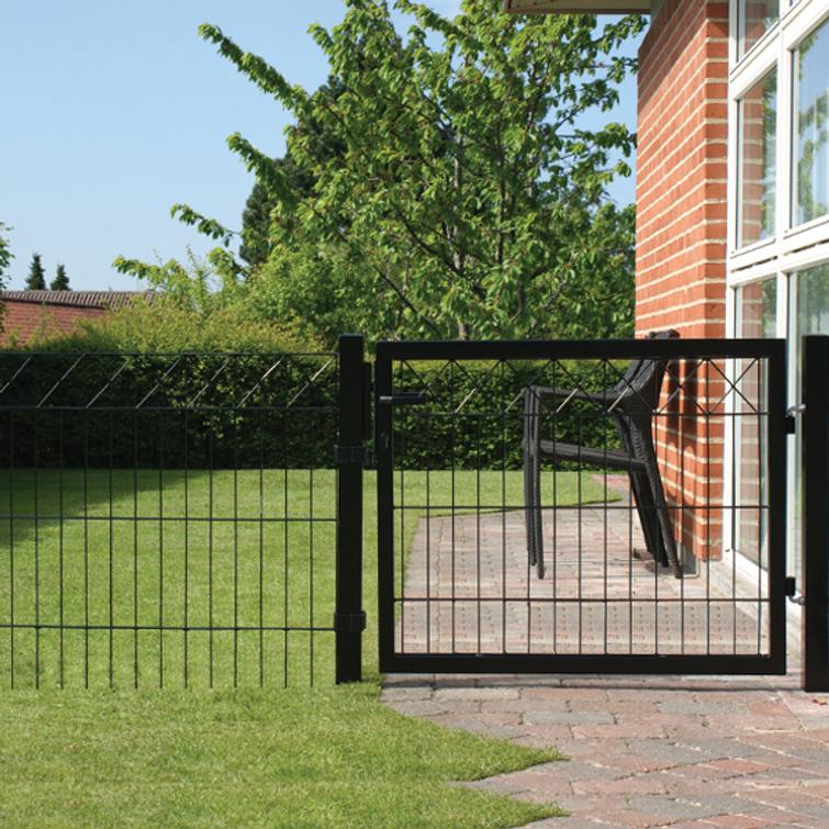 Paneeliaitasetti tarvikkeineen, musta, X -koristeella, 100 cm, 12 moduulia sis.portti