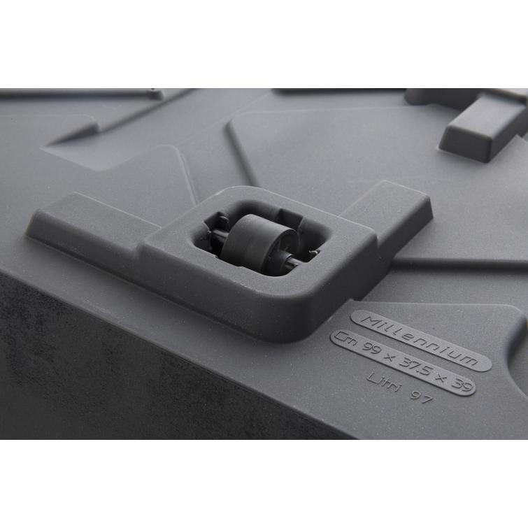 Millennium suorakaiteen muotoinen kukkalaatikko pyörillä - Antracite P99 x L38 x K39