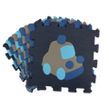 Play mat / puzzle with vehicle themes. 30 x 30cm, 9pcs.