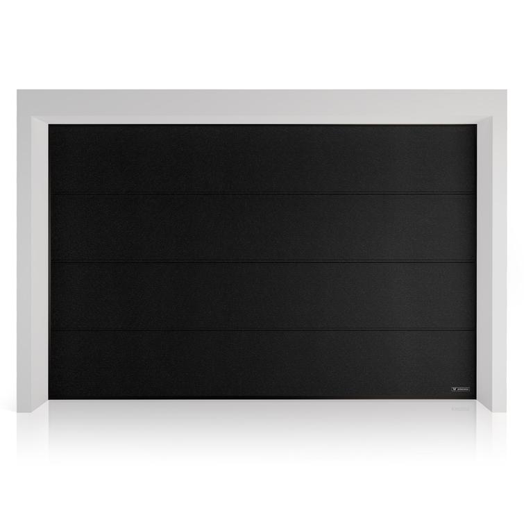 Autotallinovi 240 x 200 cm moottorilla, musta NORDIC HOME