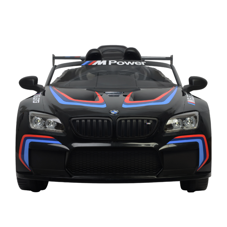 Sähköauto BMW M6 GT3, Nordic Play 12V, musta. Upea kilpa-auton jäljitelmä!