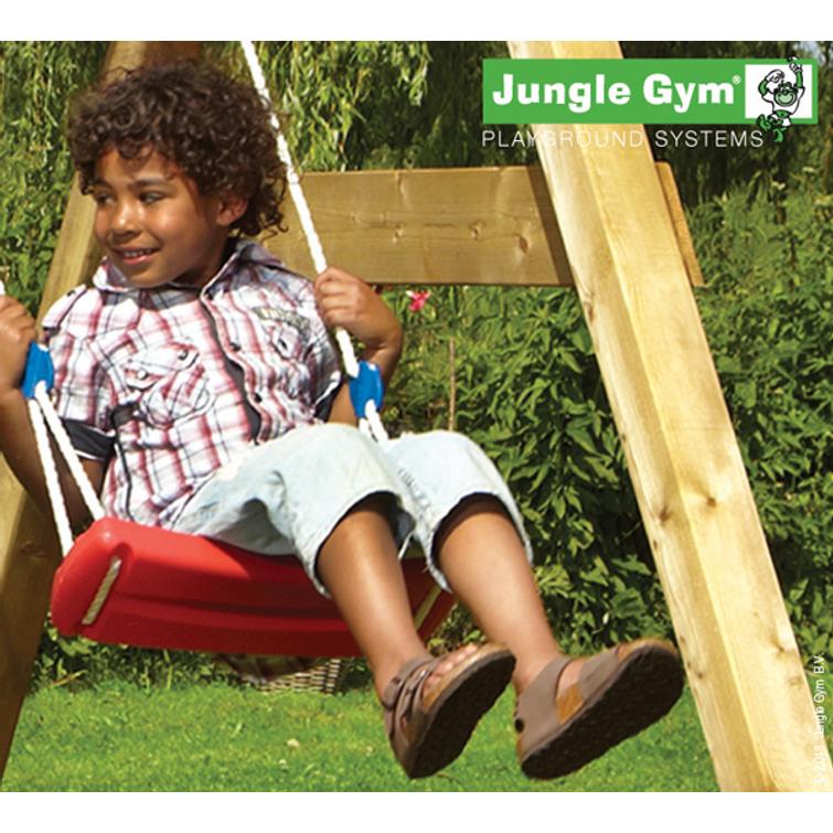 Jungle Gym Swing, punainen keinuistuin, sis&auml;lt&auml;&auml; k&ouml;yden