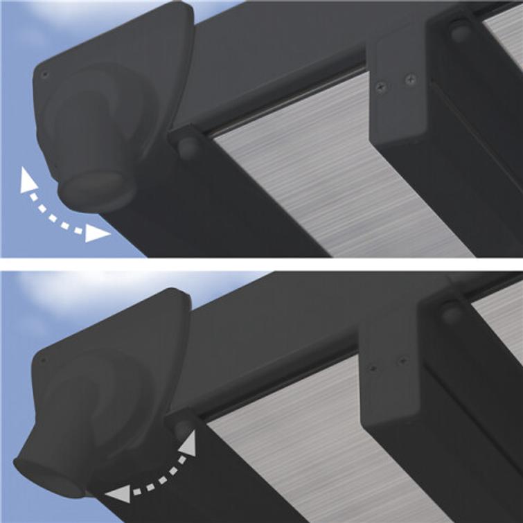 PALRAM Canopia FERIA terassikatos  4 x 4,2m ( 17m2 ), harmaa