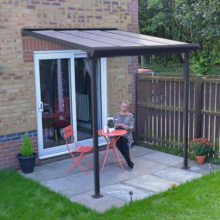 Terassikatos Sierra 2.3x2.3 m (5 M2), antrasiitin harmaa Palram - Canopia