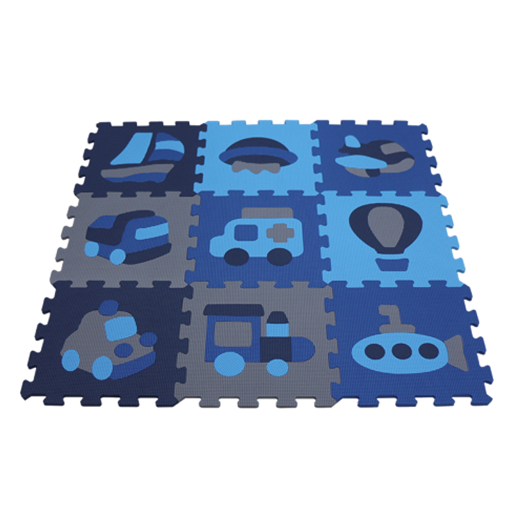 Play mat / puzzle with vehicle themes. 30 x 30cm, 9pcs.