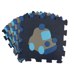 Leikkimatto / palapeli ajoneuvoaiheilla. 30 x 30cm,  9kpl