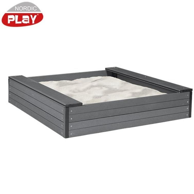 NORDIC PLAY Hiekkalaatikko penkeillä 24 x 120 x120 cm, komposiitti.