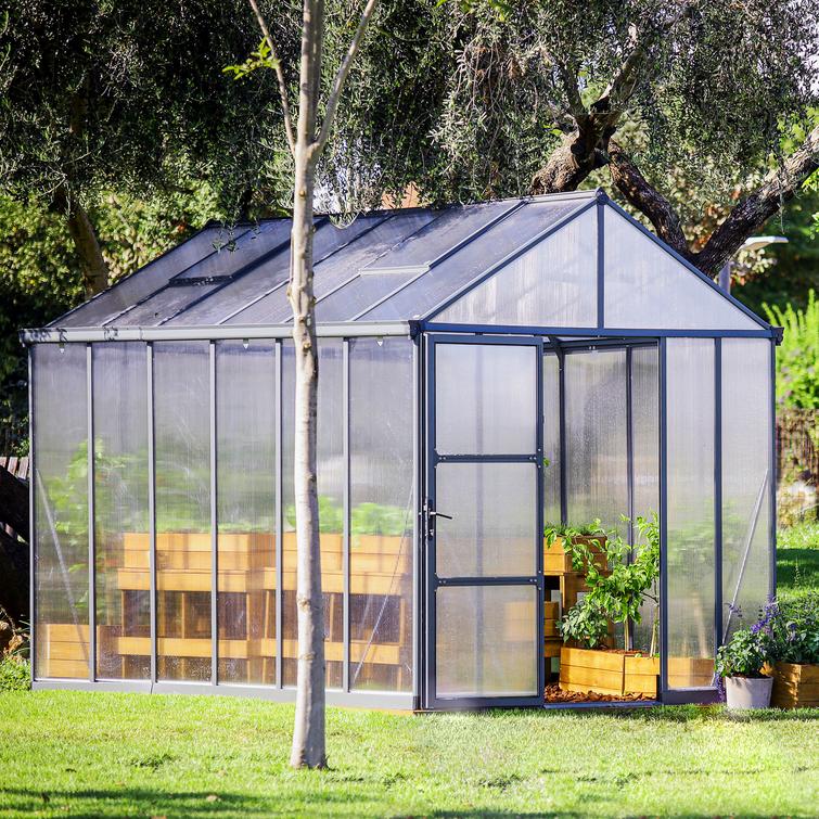 Kasvihuone Glory 9,2 m2, harmaa runko, Palram - Canopia
