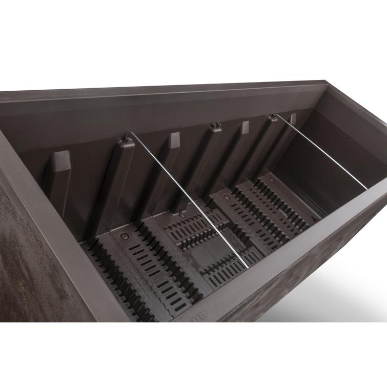 Millennium suorakaiteen muotoinen kukkalaatikko pyörillä - Brownstone P99 x L38 x K39