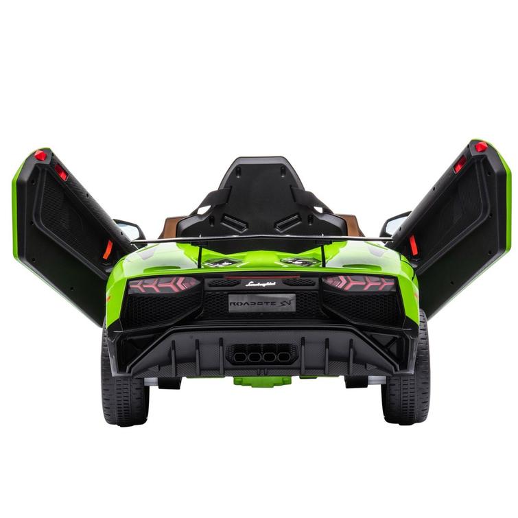 S&auml;hk&ouml;auto Lamborghini Aventador, 12V, limenvihre&auml;, NORDIC PLAY Speed.