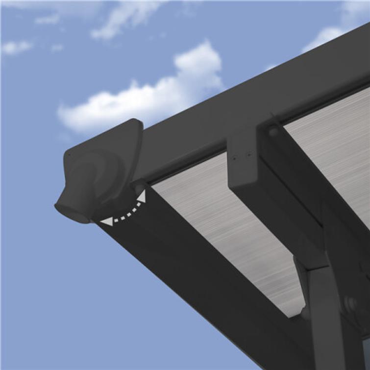 PALRAM Canopia FERIA terassikatos  4 x 4,2m ( 17m2 ), harmaa