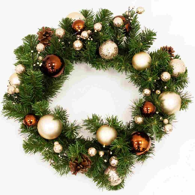 Havukranssi, PVC, koristeilla, &Oslash;45 cm NORDIC WINTER