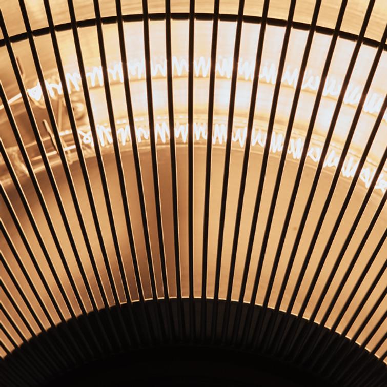 HORTUS Terassilämmitin ripustettava varjostimella 800/1000/1800 W, HA, Ø60 cm.