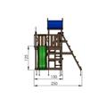 Play tower Jungle Gym nomad with climb module and green slide