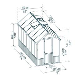 Kasvihuone setripuu Natura 12 m2 Palram - Canopia