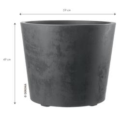 Millennium pyöreä ruukku pyörillä - Antracite Ø59 x K49