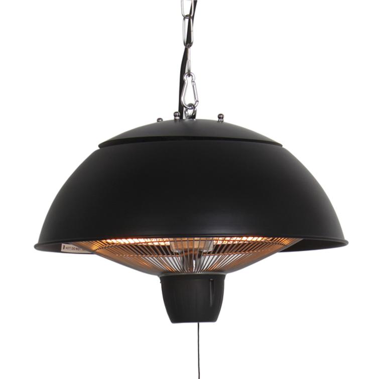 HORTUS Terrassvärmare, hängande 600/1500 W, HA, Ø42 cm, svart.