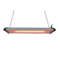 HORTUS Terassil&auml;mmitin ripustettava 1000/2000 W, GT, kaukos&auml;&auml;timell&auml;, hopea.