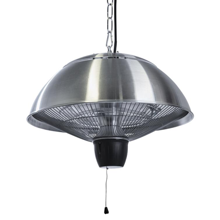 HORTUS Terassilämmitin ripustettava 600/1500 W, HA, Ø42 cm, hopea.