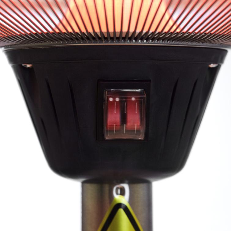 HORTUS Terrassv&auml;rmarbord modell 900/1200/2100 W, HA, silver.