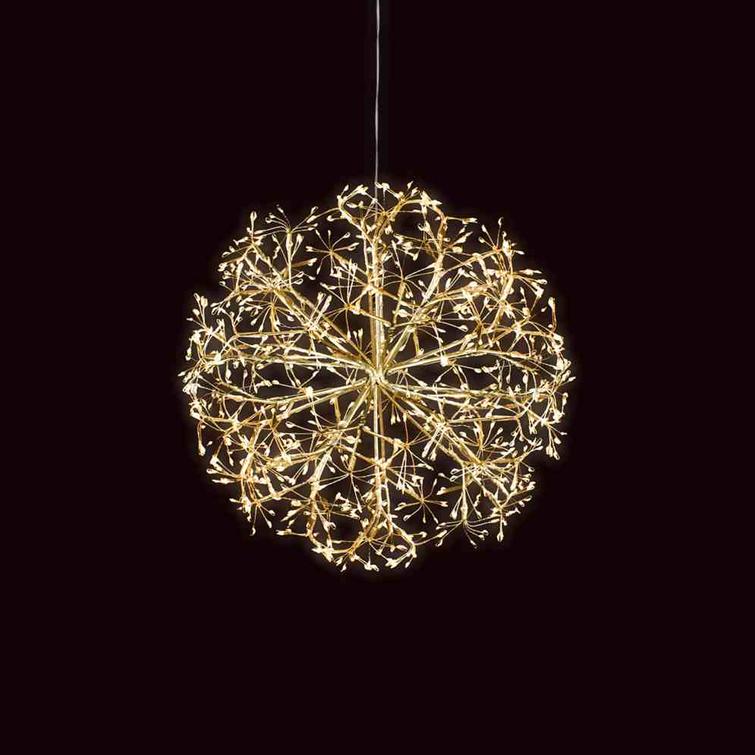 Valopallo Ø30 cm, 360 LED-valoa, kulta – NORDIC WINTER