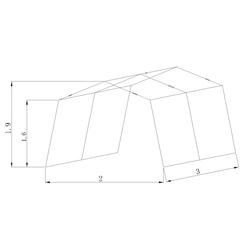 PROHALL 2X3M 500G HARMAA PIENKONETALLI