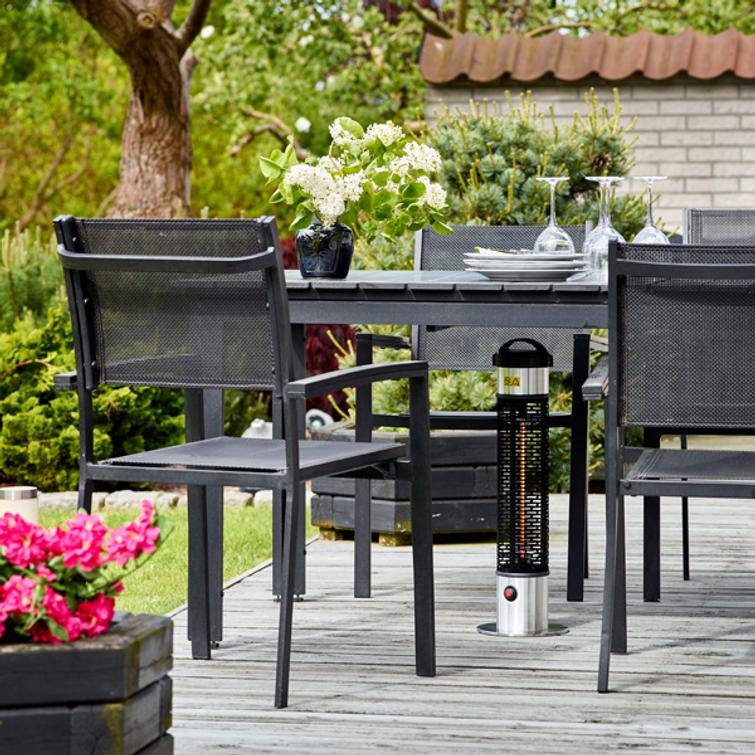 HORTUS Terassil&auml;mmitin p&ouml;yd&auml;n alle 1200 W, GT, hopea. Toimitus alk. 4.10.