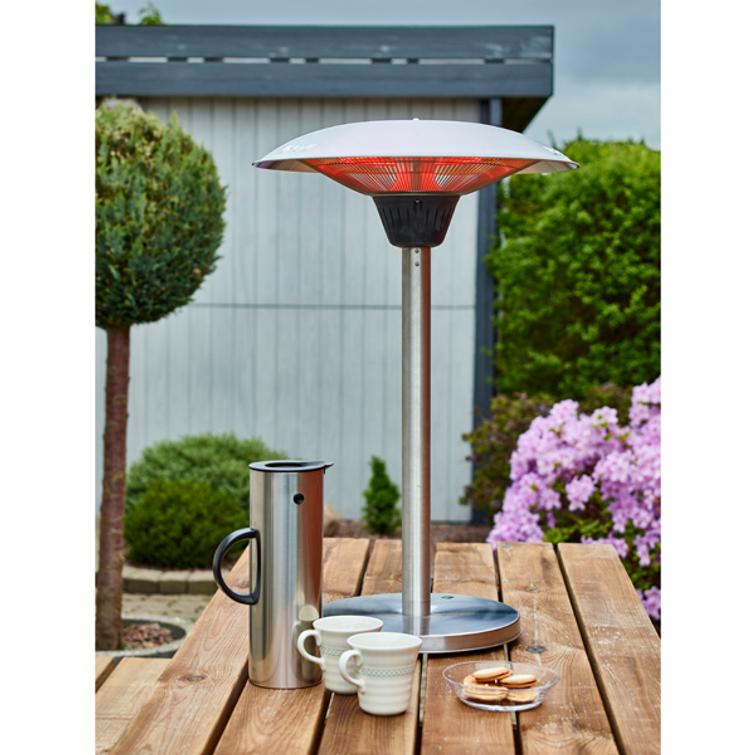 HORTUS Terrassv&auml;rmarbord modell 900/1200/2100 W, HA, silver.