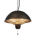 HORTUS Terrassvärmare, hängande 600/1500 W, HA, Ø42 cm, svart.